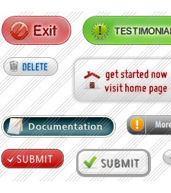 Download Gothic Buttons Flash Drop Down Navigation Software