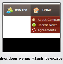 Dropdown Menus Flash Template