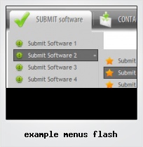 Example Menus Flash Example Menus Flash