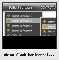 White Flash Horizontal Menu Tabs