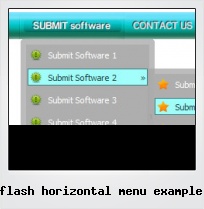 Flash Horizontal Menu Example Flash Horizontal Menu Example