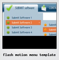 Flash Motion Menu Template Flash Motion Menu Template