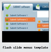 Flash Slide Menus Template Flash Slide Menus Template