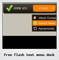 Free Flash Text Menu Dock