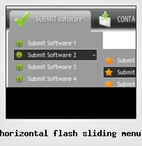 Horizontal Flash Sliding Menu Horizontal Flash Sliding Menu